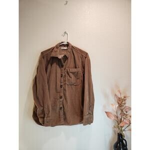 Hollister Men's Corduroy Shirt XS Brown‎ Button-Up Casual Long Sleeve New